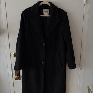Abercrombie & Fitch Black Trench Coat